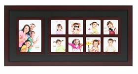 Deknudt Frames S59TA3G9 Cadre Multi Photos Bois Brun/Noir 1 x (13 x 18) + 8 x (8 x 8) cm