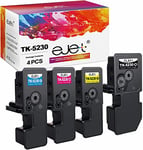 ejet TK-5230K Compatible for Kyocera TK 5230 TK5230 Toner Cartridges for Ecosys M5521CDN M5521CDW P5021CDN P5021CDW(Black Cyan Magenta Yellow, 4-Pack)