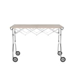 Kartell - Battista Folding Table Cream - Sidebord - Oliver Löw - Gul - Metall