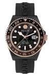 Philipp Plein Black Mens Analogue Watch Gmt-i  Challenger PWYBA0823