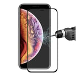 Apple iPhone Xs Max HAT PRINCE 0.2mm 3D näyttö suojakalvo hiilikuitu harjatusta karkaistusta lasista - Transparentti Läpinäkyvä