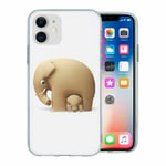 For Apple Iphone 11 Silicone Case Elephant Love - S1802