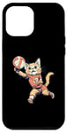 Coque pour iPhone 12 Pro Max Chat mignon jouant au volley-ball. Volley-ball de chat