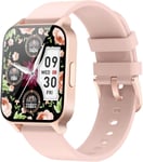 Montre Connectée Femme Smartwatch Avec Podometre Cardiofrequencemetre Oxymetre Montre Sport Etanche Ip68 Pour Android Ios Notification Sms/Appel Multisport Cycle Menstruel Sommeil Rose