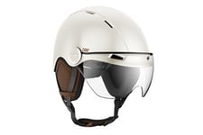 CASQUE DE PROTECTION AVEC VISIERE STYLE - IVOIRE/CREME -  L