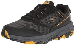 Skechers Men's GOrun Altitude-Trail Running Walking Hiking Shoe with Air Cooled Foam Sneaker, Black/Yellow, 8.5 X-Wide