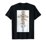 Tattoo Sketch Mexican Art Rose Dia Skull art T-Shirt