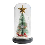 Christmas Tree in Glass Dome Small Christmas Tree Lighting