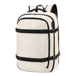 Della Gao Sac à dos de voyage Sac à dos pour ordinateur portable pour femmes Hommes, sac à dos PC de 15,6/17 pouces, sac à dos de travail avec fente USB, sac à dos PC pour voyage, blanc