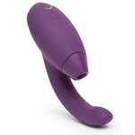 Womanizer InsideOut Clitoral Sucking Vibrator for Women - Vibrating Sex Toy for Clitoral and G-spot Stimulation - Rabbit Vibrator with 12 Intensity Levels - Waterproof - Purple