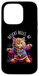 iPhone 14 Pro Desert Hills Arizona Dancing Cat Colorful Cute Kitty Design Case