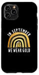 iPhone 11 Pro Childhood Cancer Awareness Rainbow In September We Wear Gold Case