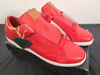 DIAMOND Supply VVS Red/Brown Leather Skater Shoe Low Top Trainer BNIB Mens UK 13