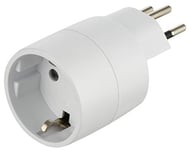 Electraline 70040 Adaptateur de Voyage (Schuko) 2 Europe vers 3 Broches Suisse Blanc, Switzerland