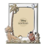 VALENTI & CO. Disney Baby - Cadre photo Le Roi Lion à poser - en argent - pour chambre d'enfant/de bébé - motif des Le Roi Lion 3D/coloré