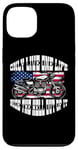 iPhone 13 One Life Ride The Hell Out Of It US Flag Motorcycle Biker Case