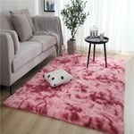 (Punainen-50x160cm)Isot matot moderniin olohuoneeseen Pitkät hiukset Lounge-matto makuuhuoneeseen Pörröinen sisustus Nordic Fluffy Floor sänkymatot