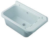 Lavabo mural marbré en résine pour extérieur 60 x 34 x H 21 cm