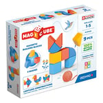 Geomag 201BLME Magicube 1+ Shapes-Magnetic Blocks for Kids, 9 Pieces