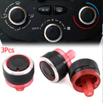 3pcs Car Knob Control Switch Air Conditioning A/c Heat