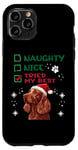 iPhone 11 Pro Cute Irish Setter Dog Christmas Naughty Nice Tried my Best Case