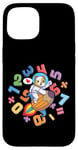 Coque pour iPhone 15 Kawaii Dog Astronaute Kids Funny Maths Day Numbers Day