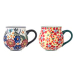 Creative Collection Florist Mugg Stengods Multi 2-Pack