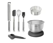 Kenwood set de préparation spatule tamis râpe fouet bol presse-agrumes