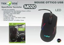 Souris Gaming De Jeu Tekone M020 Avec Fil USB 2.0 Dpi Adaptable 6D RGB Hsb