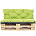 Setgarden - Set Coussins pour palettes, Assise 120 x 60 et Dossier 120 x 60cm, coussins canapé / coussin palette in-extérieur chaux