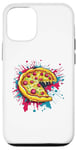 Coque pour iPhone 12/12 Pro Tranche de pizza colorée Explosion Art Fun