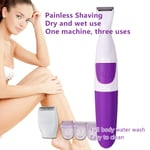 2 In 1 Women Epilator Hair Removal Wet Dry Electric Cordless Flexible Head B GF0