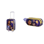 Disney Wish, Asha et la Bonne Étoile Star - Valise À roulettes Soft 3D + Trousse 3D Double