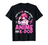 Just a Girl Who Loves Anime and K-Pop Anime Merch Japanese T-Shirt