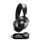 SteelSeries Arctis Nova Pro - Multi-System Gaming Headset - Premium Hi-Fi Drivers- Hi-Res Audio - 360° Spatial Audio- GameDAC Gen 2 - ESS Sabre Quad-DAC - Stealth Retractable Mic - PC, PS5/PS4, Switch