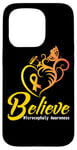 Coque pour iPhone 15 Pro Ruban jaune papillon pour sensibilisation à la microcéphalie