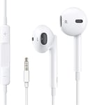 For 3.5 mm In-Ear Headphones [Apple MFi Certified] with Cable Earphones with Microphone and Volume Control for Earplugs and Premium HiFi Sound, Ideal for iPhone, Galaxy, Sony, Huawei, MP3 Players etc