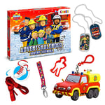 CRAZE Calendrier de l'Avent Jouet SAM LE POMPIER, Calendrier de l'avent Garcon avec Camion pompier & Figurines pour enfants