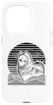 Coque pour iPhone 15 Pro Retro Sunset Poméranians Poméraniens Pom Dog