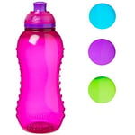 Sistema Twist ’n’ Sip Squeeze Gourde à eau kids, Gourde à eau étanche, 330 ml, Sans BPA, Coloris assortis