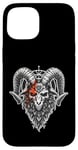 Coque pour iPhone 15 Pentagramme occulte Baphomet Satan Païen Gothique Death Metal