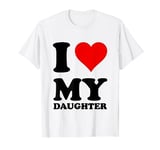 Red Heart I Love My Daughter T-Shirt