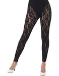 Svarta 80-tals Spets-Leggings