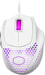 MM720 RGB-LED Claw Grip Wired Gaming Mouse - Ultra Lightweight 49g Honeycomb Shell, 16000 DPI Optical Sensor, 70 Million Click Micro Switches, Smooth Glide PTFE Feet - Glossy White