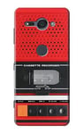 Red Cassette Recorder Graphic Case Cover For Sony Xperia XZ2 Compact