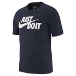 Nike Homme M Nsw Tee Just Do It Swoosh T Shirt, Obsidian/White, L EU