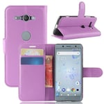 Sony Xperia XZ2 Compact      PU Wallet Case    [Purple]