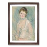 Big Box Art Madame Henriot by Pierre-Auguste Renoir Framed Wall Art Picture Print Ready to Hang, Walnut A2 (62 x 45 cm)