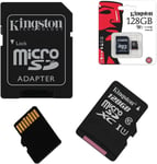 Carte Mémoire Micro SD 128 Go Classe 10 pour Huawei P20 Lite - P10 Lite - P10+ - P10 - P8 Lite 2017 - P9 Plus - P9 - P9 Lite