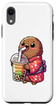 iPhone XR Kiwi Bird Drinking Bubble Tea Japanese Kimono Case